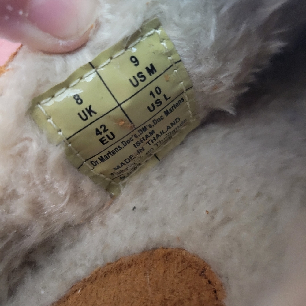 Nwob Dr. Martens Shearling Slingback Mules 10 Brown - Picture 7 of 7